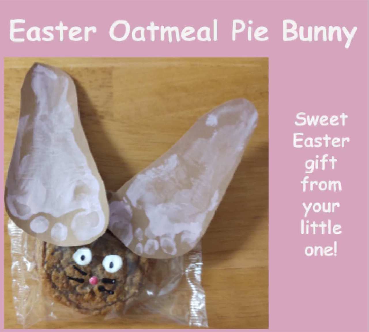 Easter Oatmeal Pie Bunny Craft